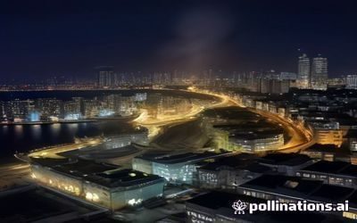 樱桃视频影视分区代表剧集海报，国产都市剧场景，夜晚城市霓虹灯下的双主角对视画面，色调温暖